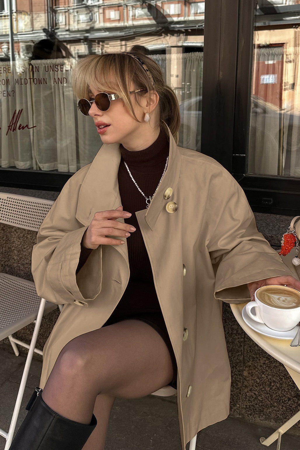 Vintage White Trench Jacket