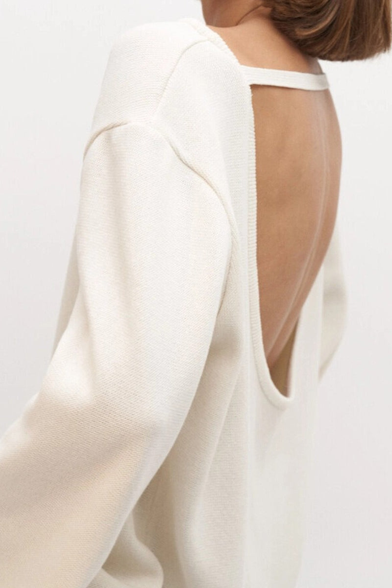 Loose Fit Backless Sweater