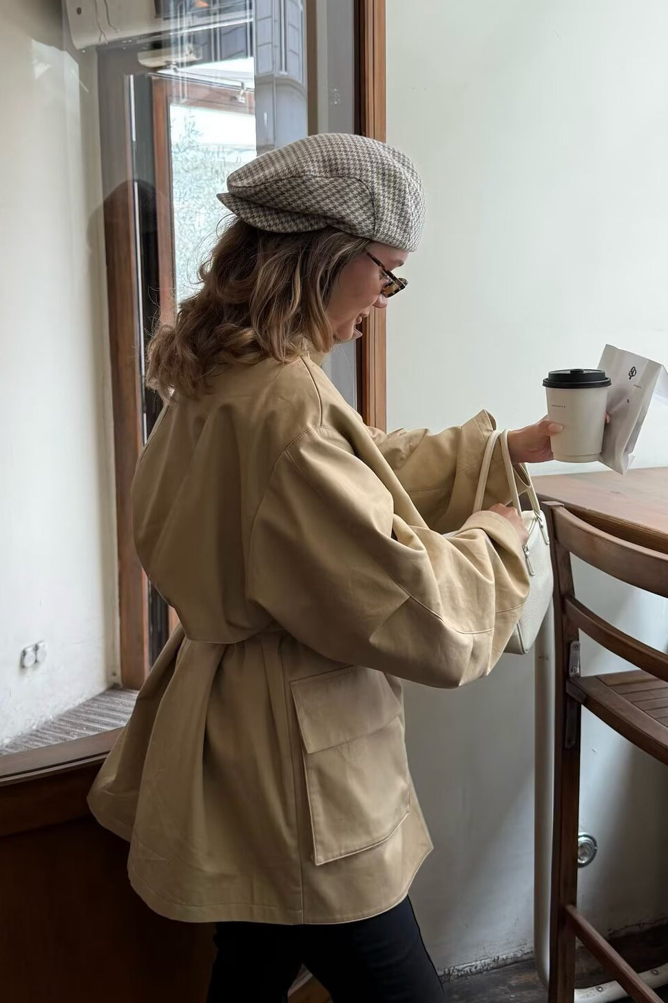 Lapel Belted Tailored Trench Coat 2
