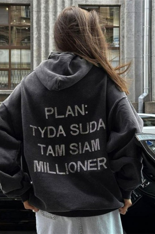 Oversized Hooded Sweatshirt Hoodie - Fashionpara