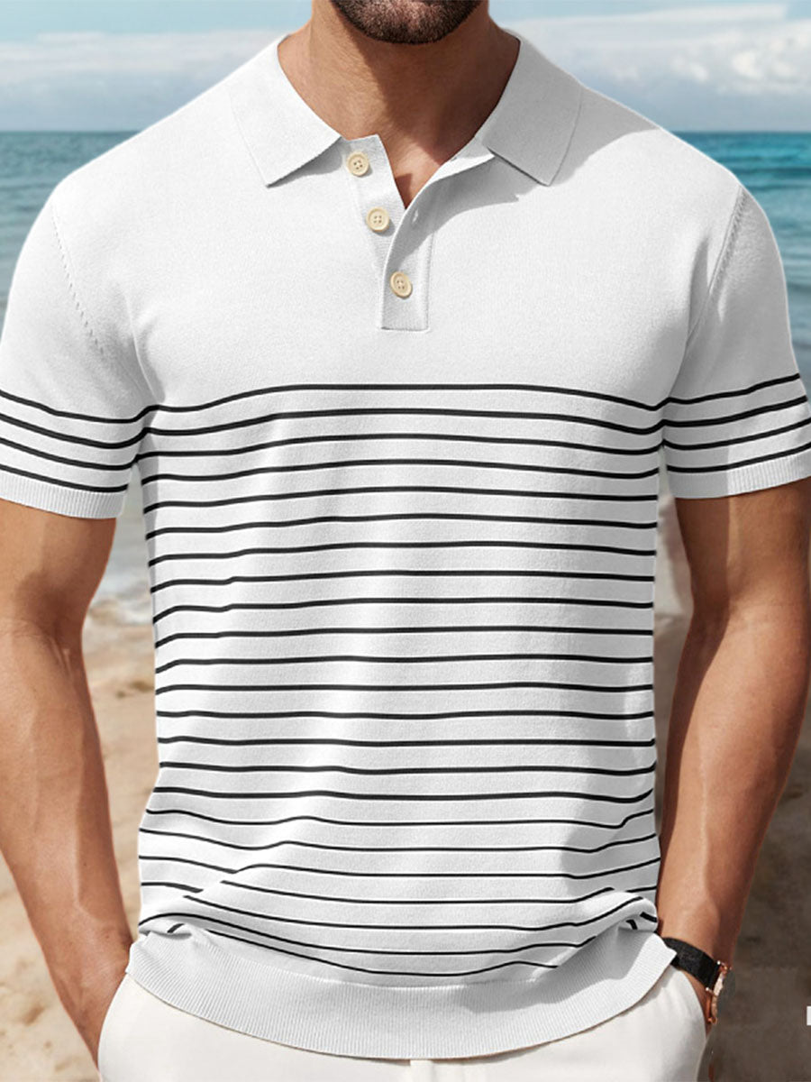 uniqshe Men's Icy Silk Business Casual Polo Sweater