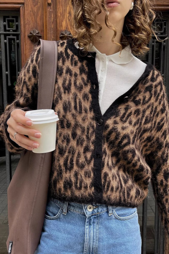 Soft Touch Leopard Print Cardigan for Effortless Style