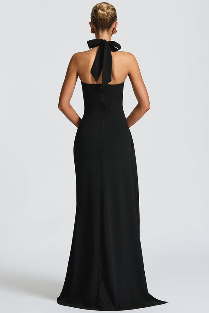 Sexy Backless High Slit Bodycon Maxi Dress