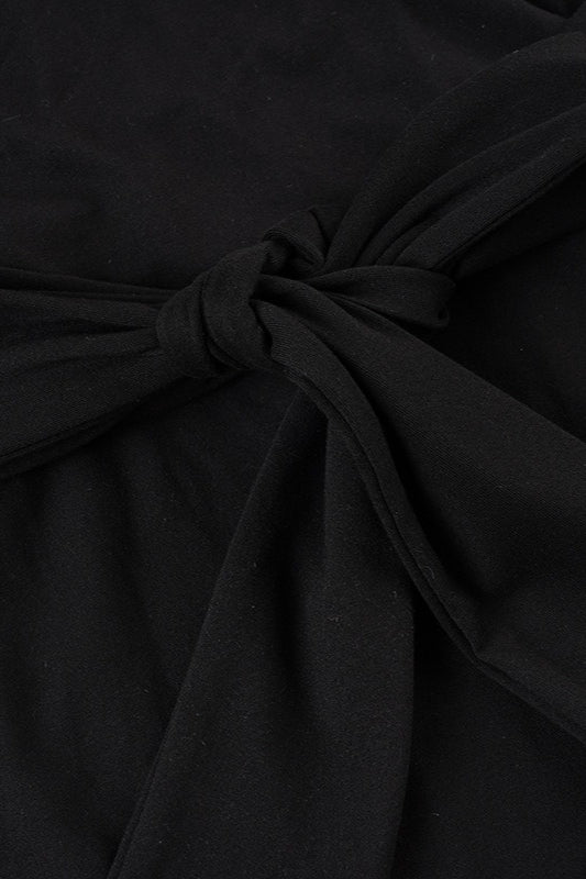 Ruffle Trim Button Long Sleeve Tee