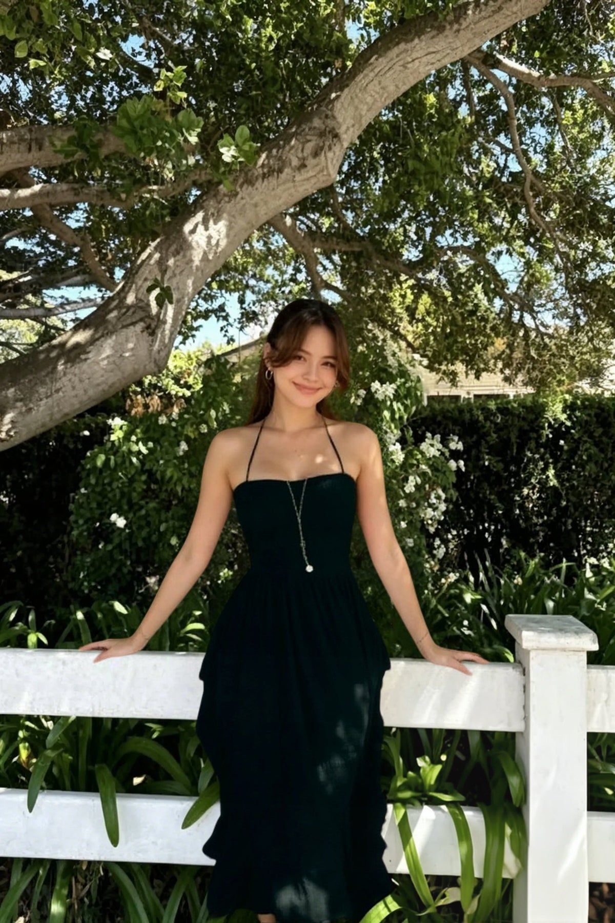 Smocked Halter Neck Tiered Maxi Dress 2