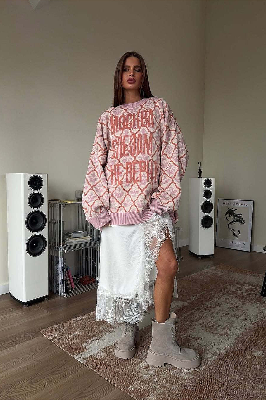 PrincessAce Soft Knit Crew Neck Pullover Sweater