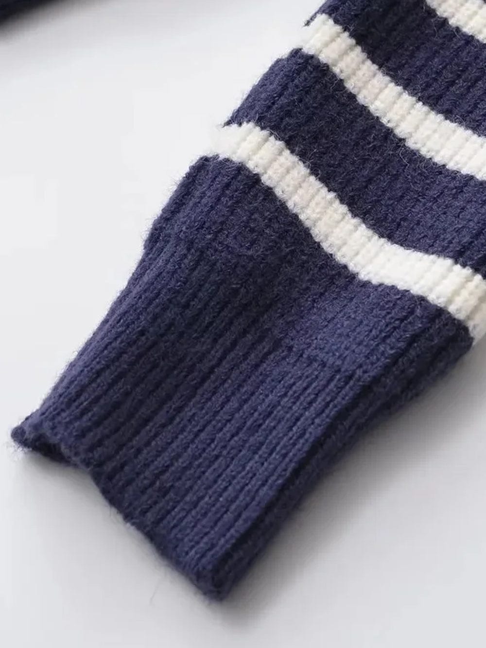 Striped Knit Sweater - Fashionpara