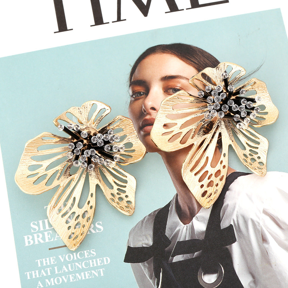 Metal Flower Earrings