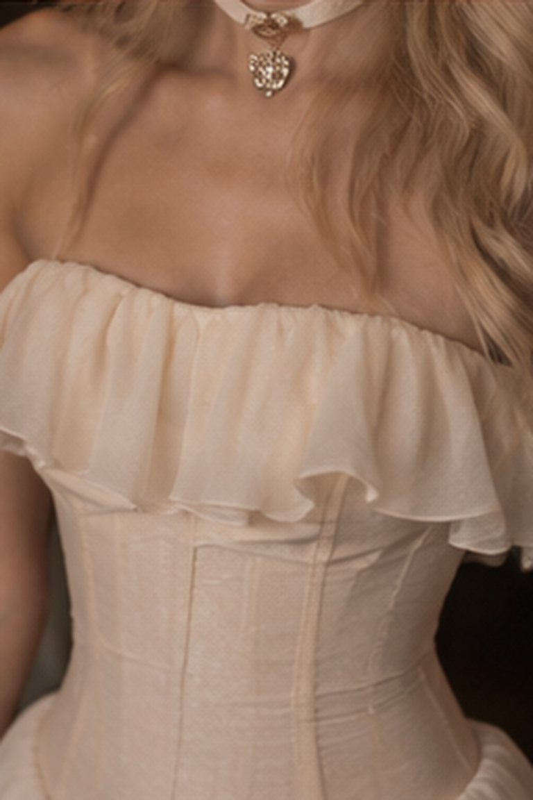 Off Shoulder Ruffle Tiered Corset Mini Dress 7