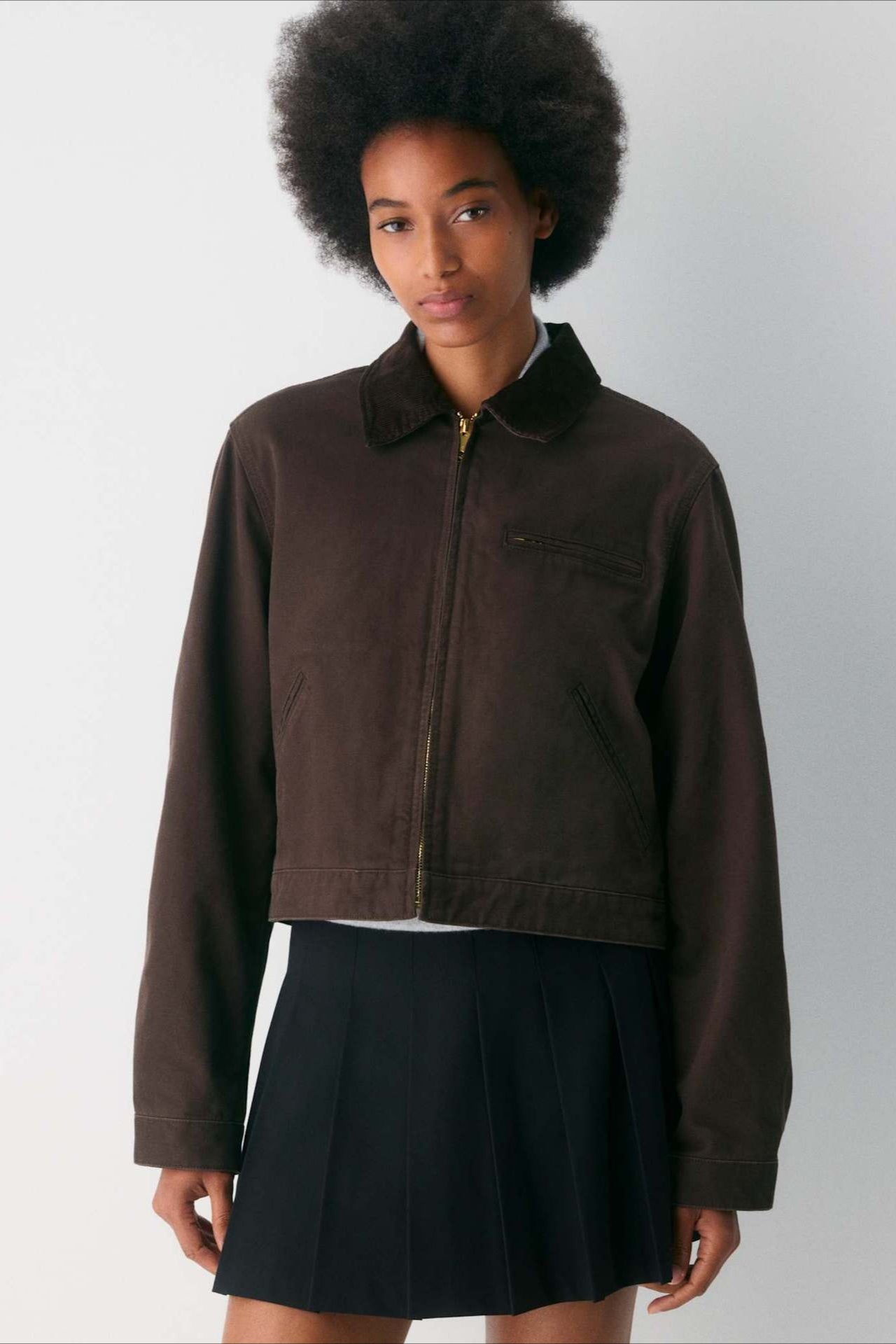 American Vintage Utility Cropped Coat - Fashionpara