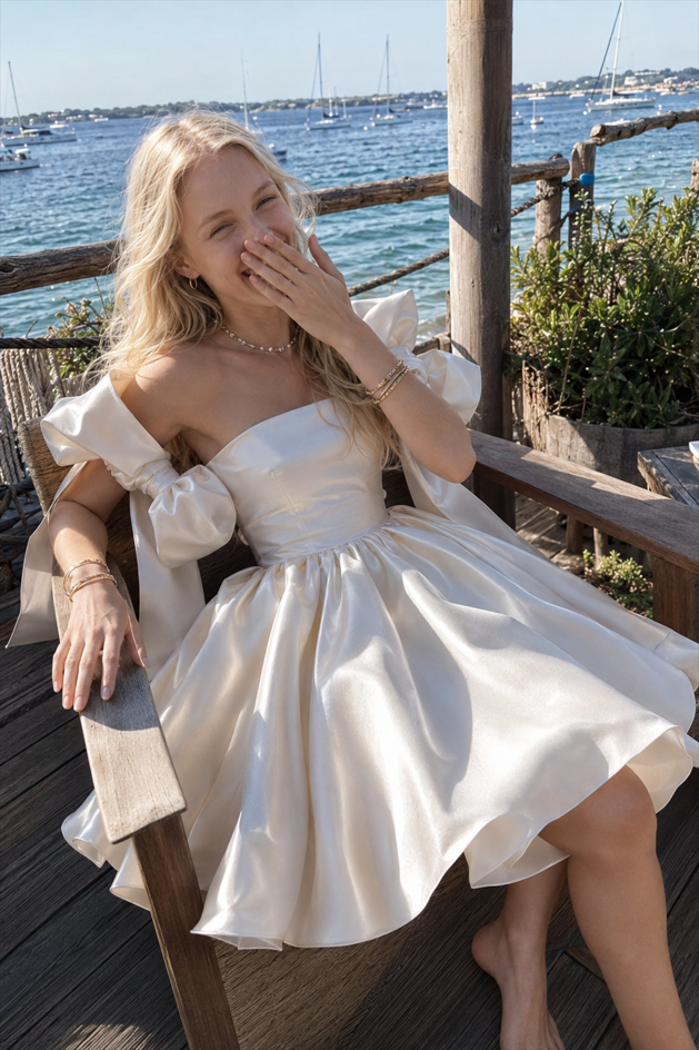 Tulle Spaghetti Strap Short Mini Dress