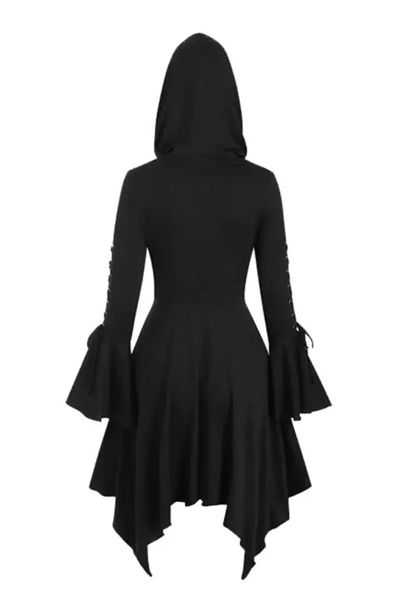 Halloween Party Cosplay Women Costume Medieval Cloak Hooded  Gothic Vintage Dress - Fashionpara
