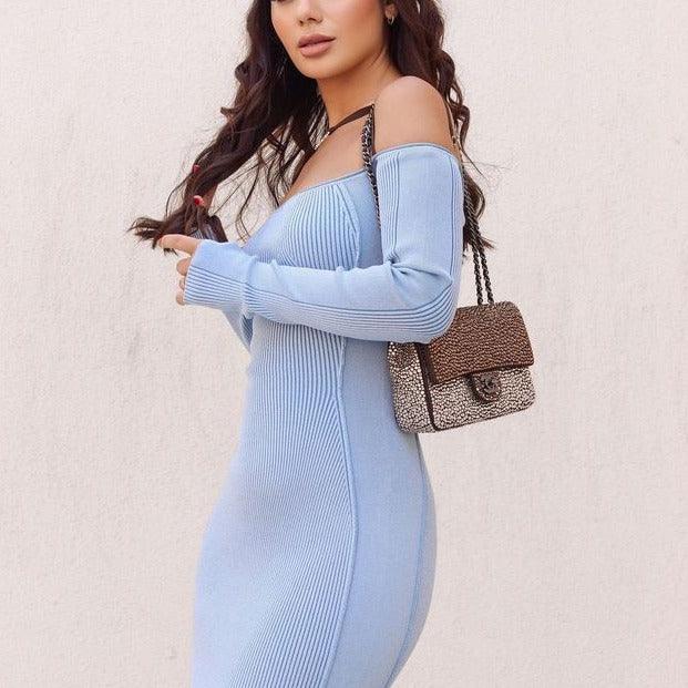 KittenAlarm - Beatrixe Strappy Cold Shoulder Dress