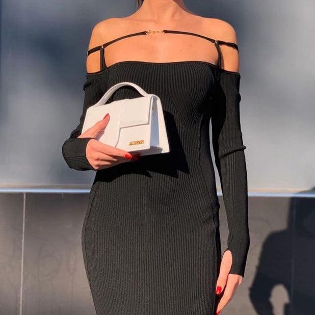 KittenAlarm - Beatrixe Strappy Cold Shoulder Dress