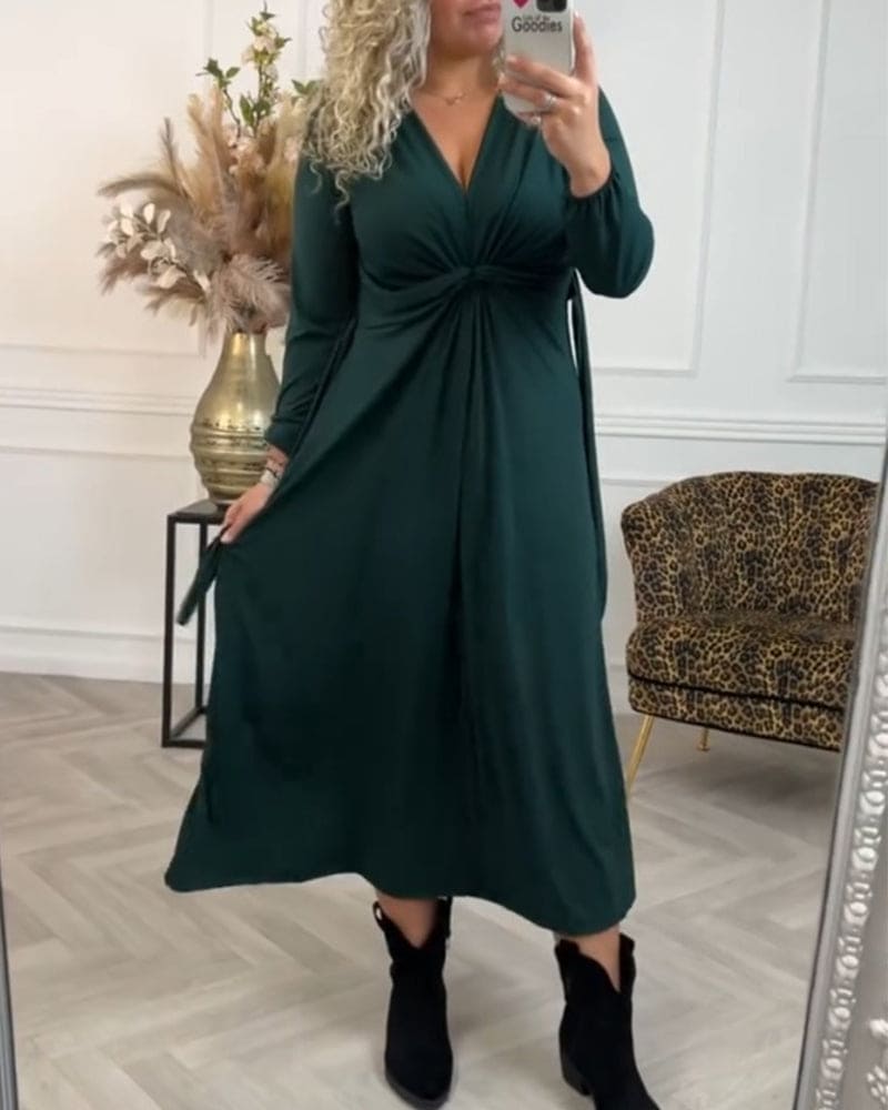 Lace Square Neck Corset Waist A-Line Midi Dress