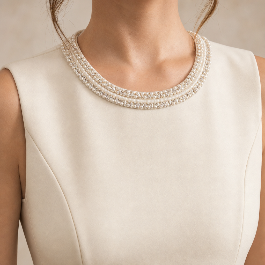 Jewel Neck Sleeveless Fit and Flare Midi Dress 5