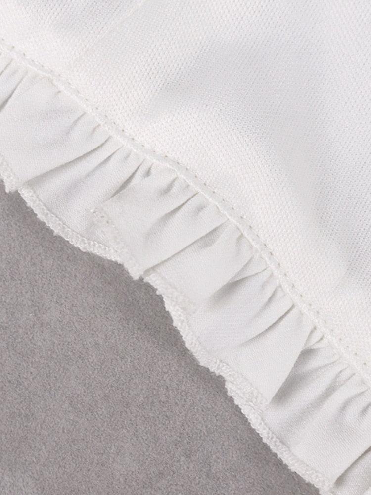 KittenAlarm - Betty Spaghetti Strap Pleated Cropped Corset Top