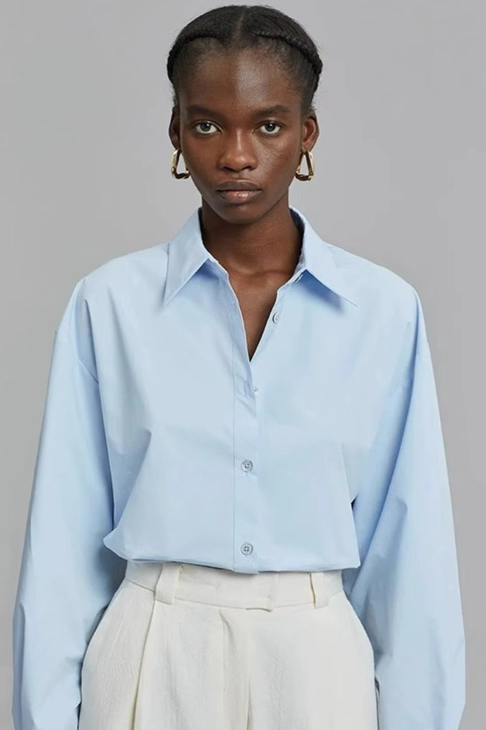 Unique Long Sleeve Slit Blouse