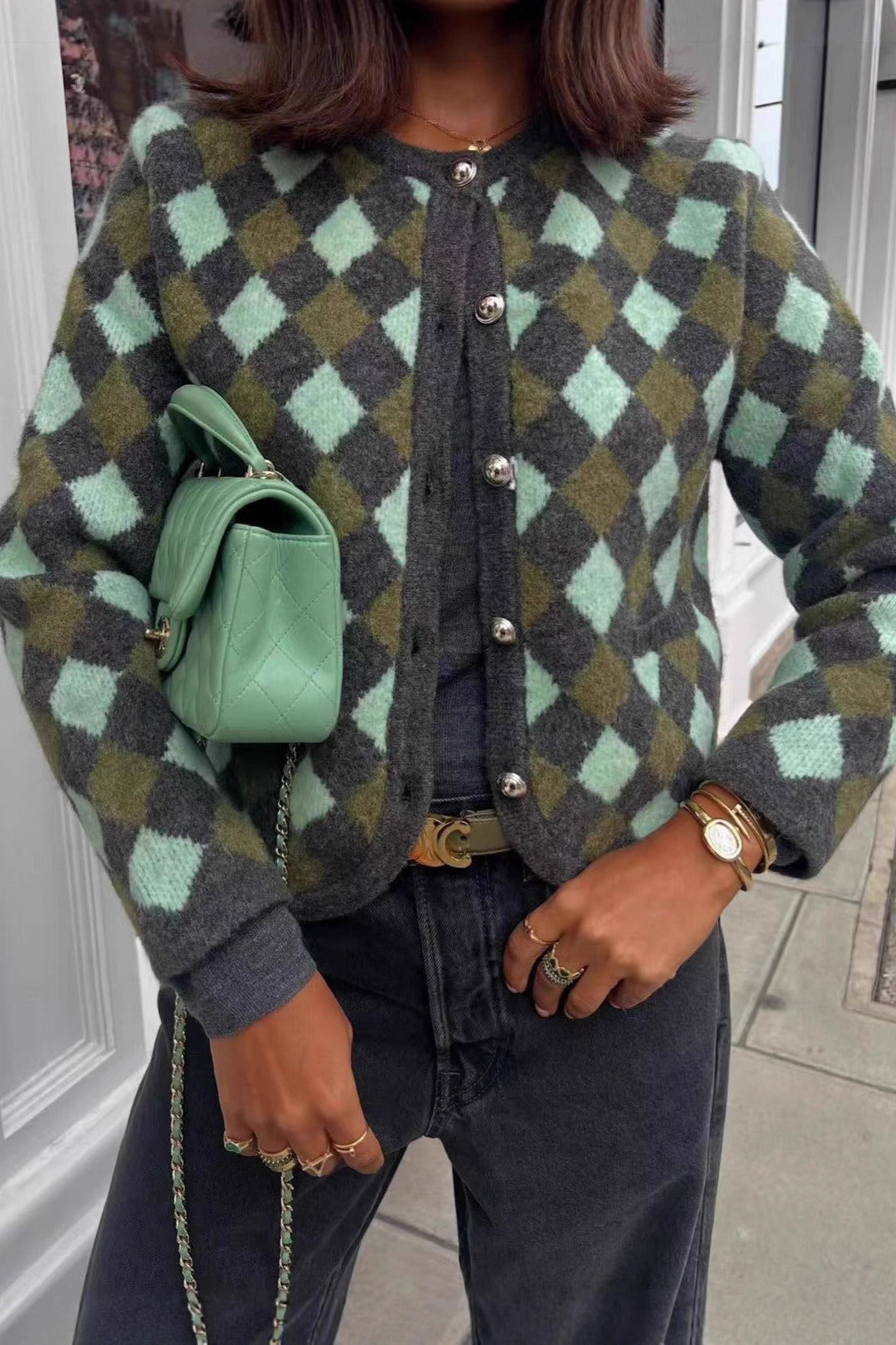 Trendy Knit Cardigan for Autumn and Winter Comfort Wear