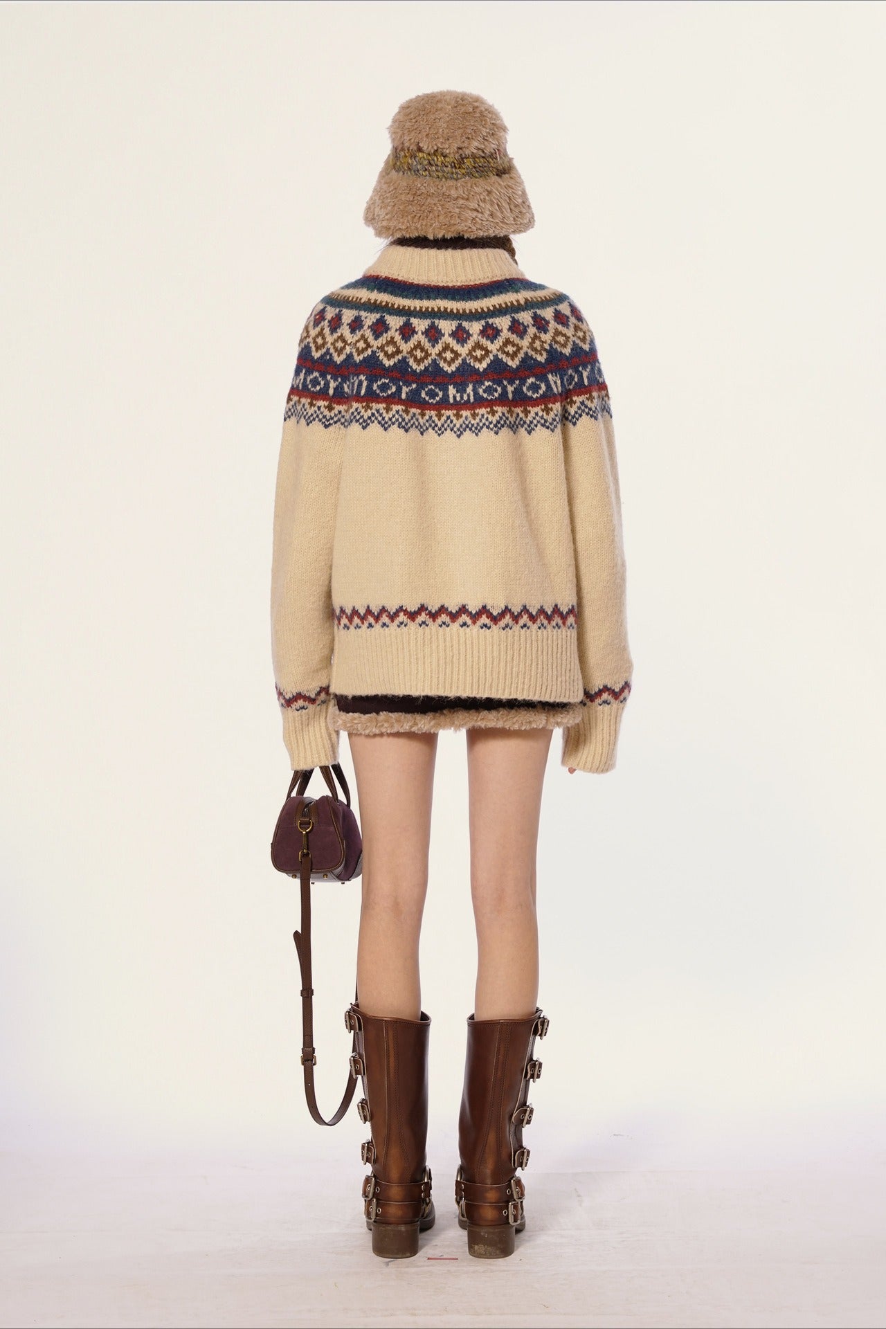 PrincessAce Vintage Fair Isle Knit Sweater for Timeless Style