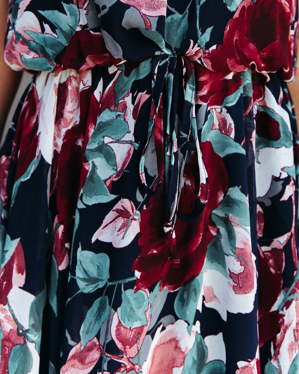 Floral Print Halter Neck Sleeveless Maxi Dress