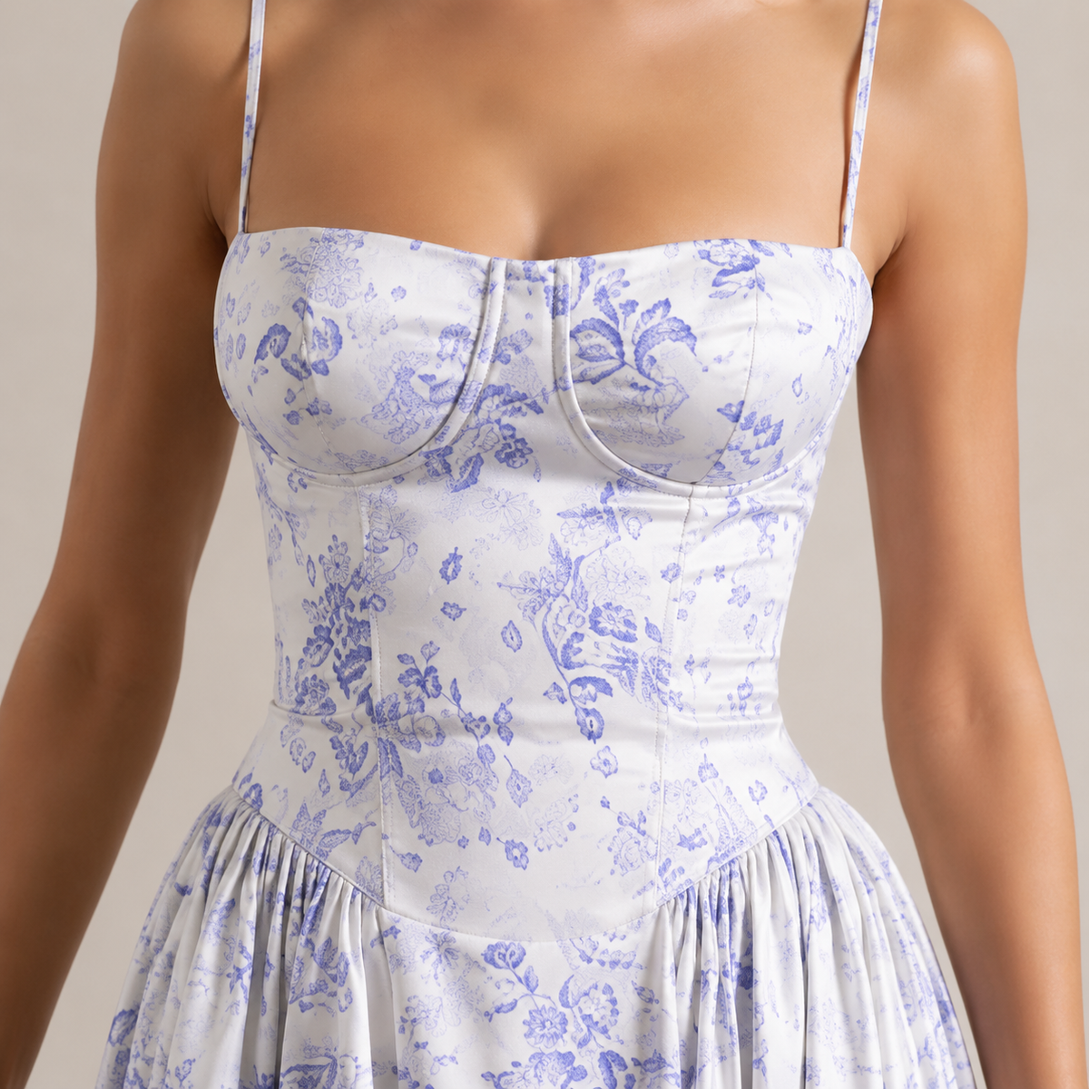 Sweetheart Bustier Fit and Flare Midi Dress 14