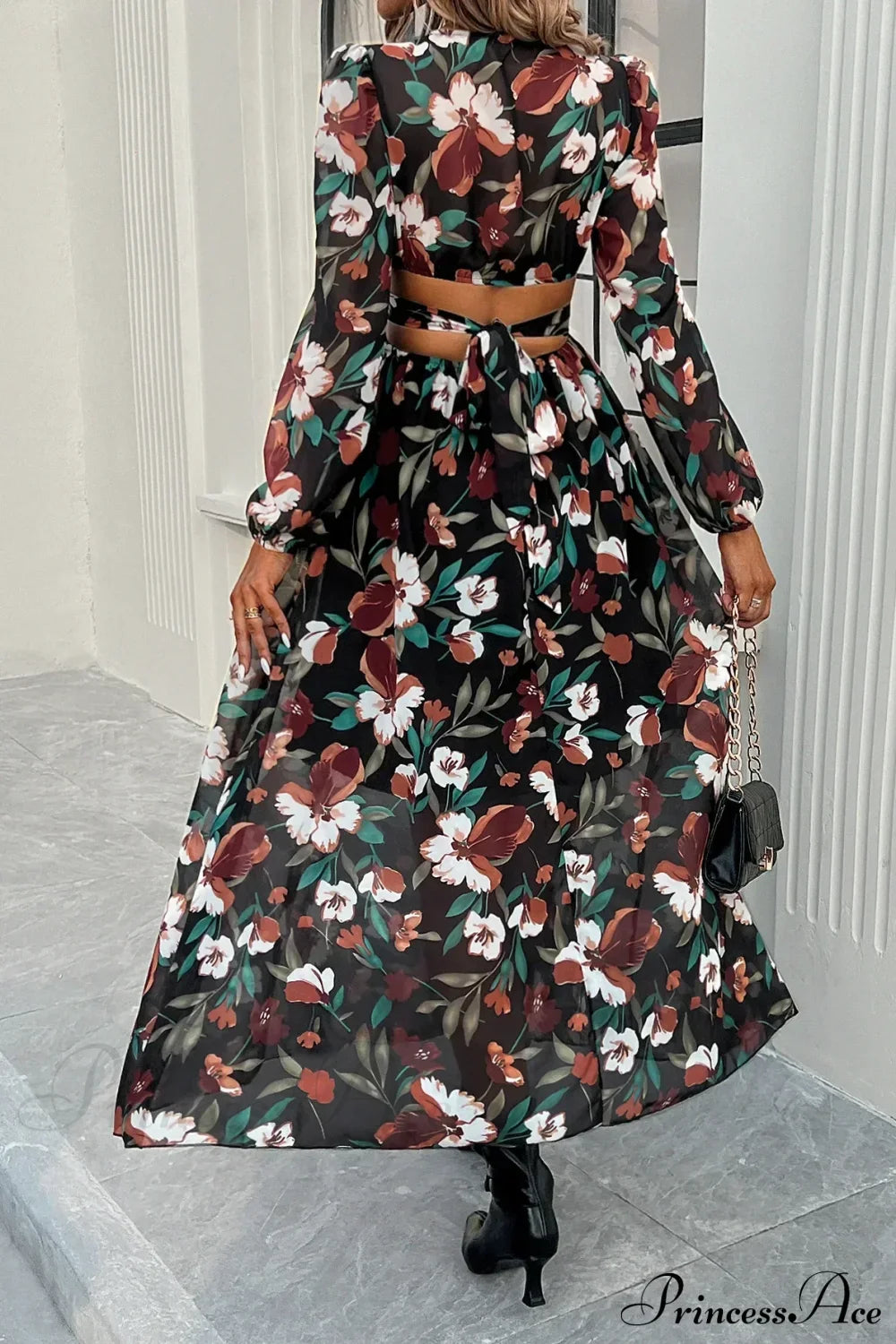 Boho Beach Deep V Neck Maxi Dress