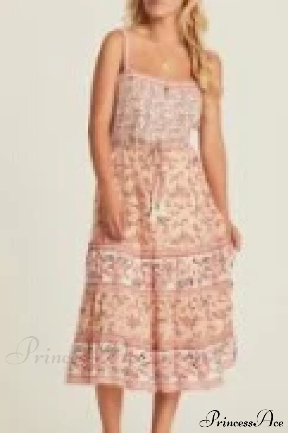 Boho Sundress Sexy Sleeveless Strap Rayon Floral Beach Dress Pink / S bohodress-250126