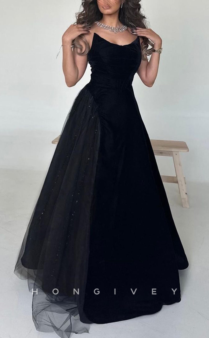 L2786 - Bateau Sleeveless A-Line Party Prom Evening Dress - Fashionpara