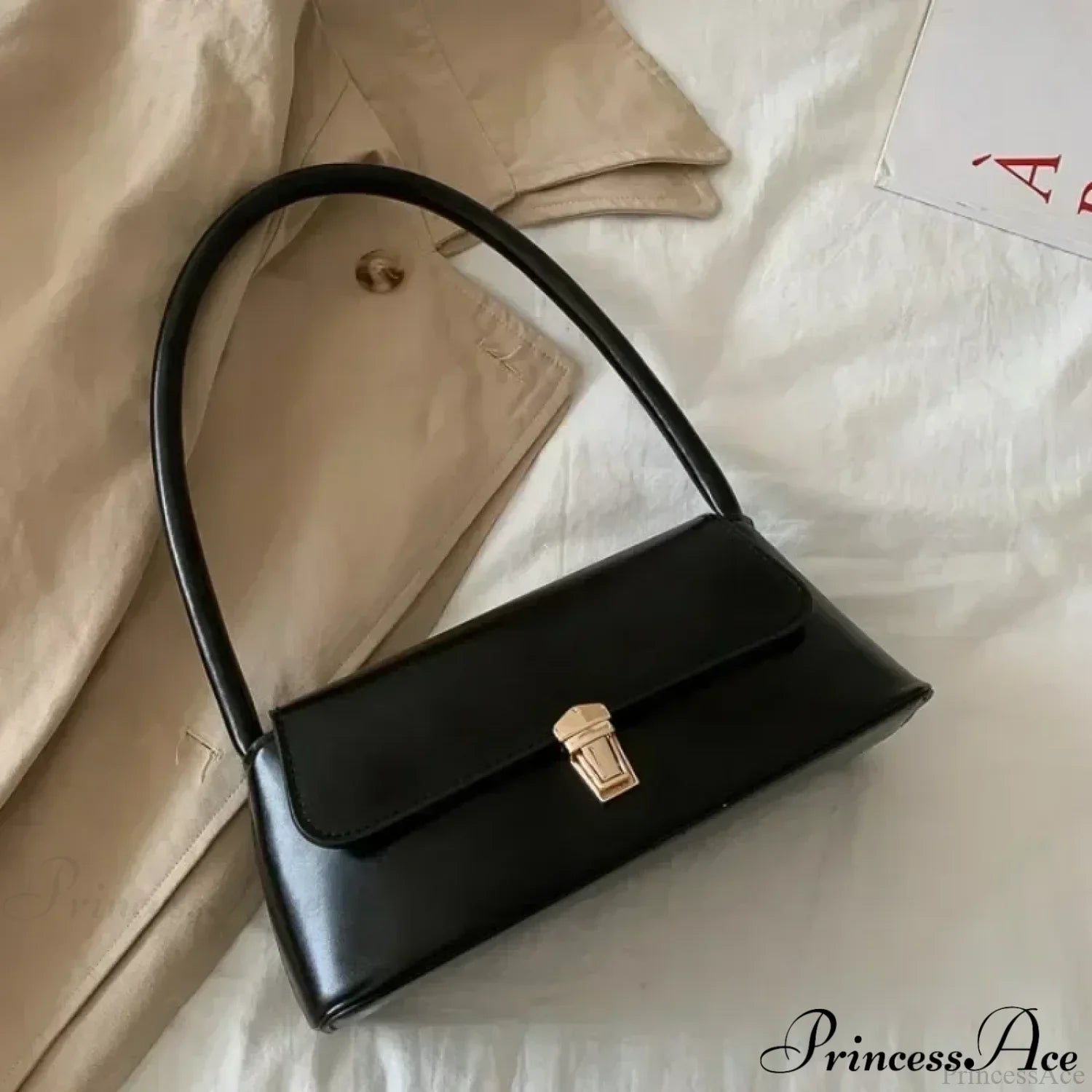 Bow Underarm Shoulder Bag for Women Black shoulder-250126