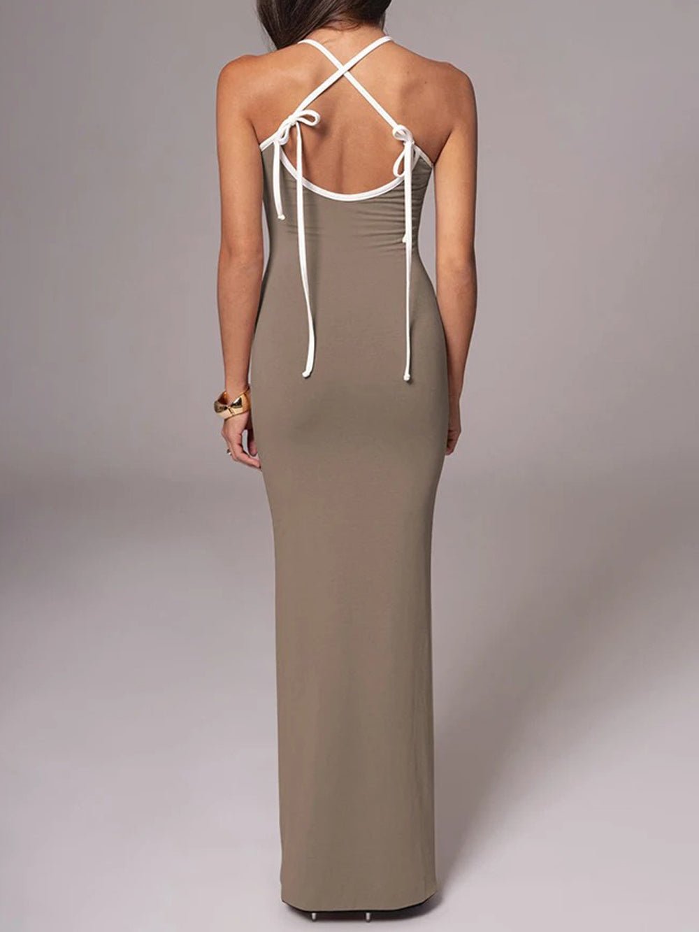 Backless Bodycon Maxi - Fashionpara