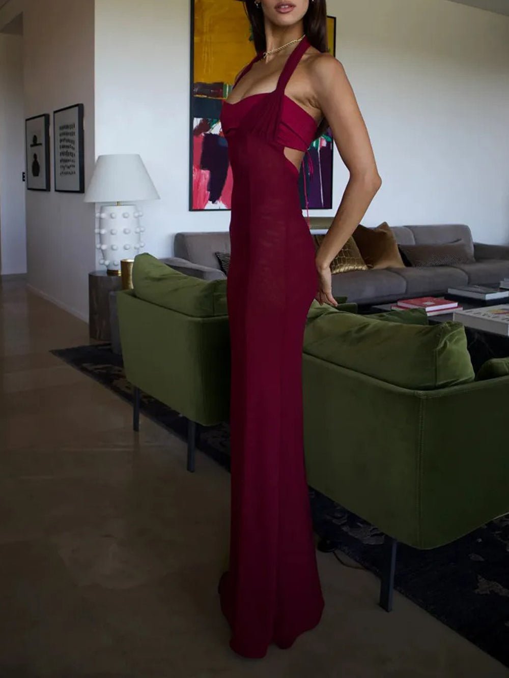 Backless Bodycon Maxi - Fashionpara