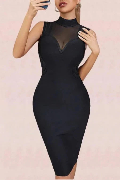 Brooklyn Bodycon Dress - Classic Black - Fashionpara