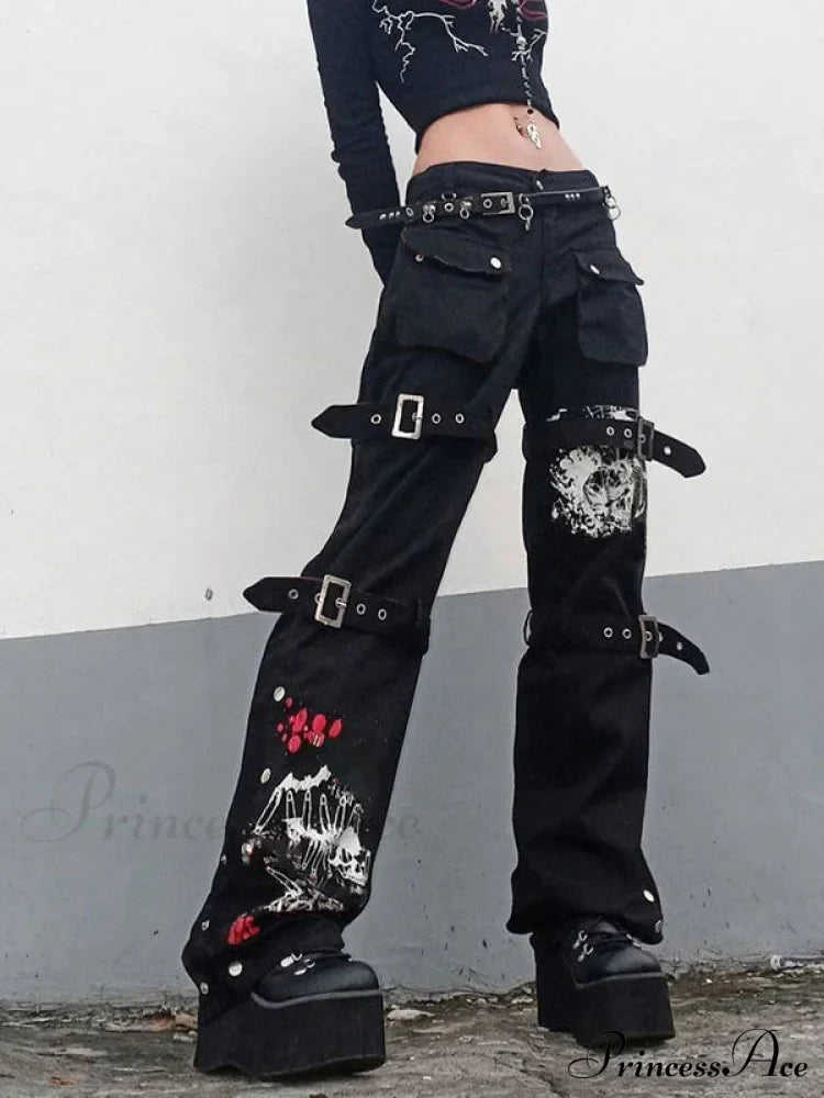 Buckle Strap Halter Trendy Jeans