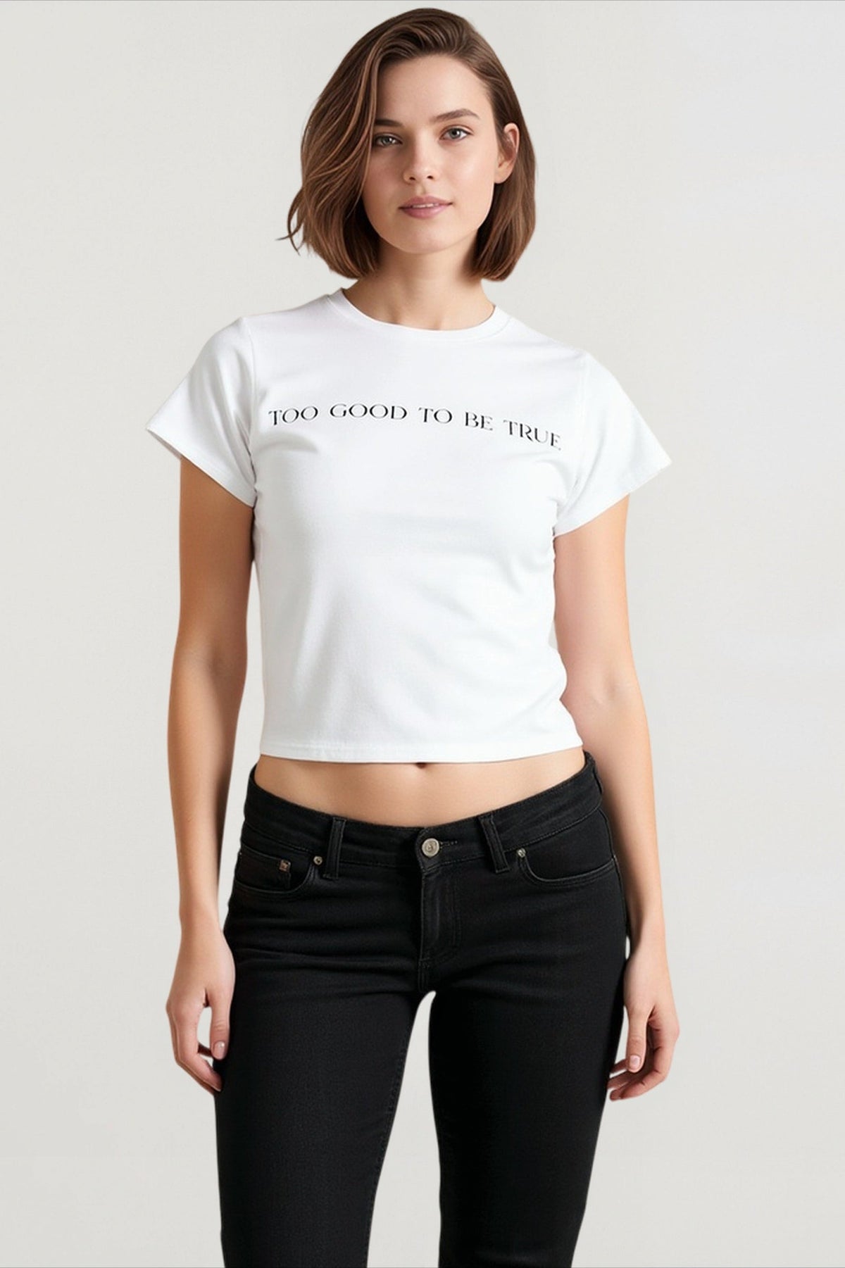 Letter Print Crop Top