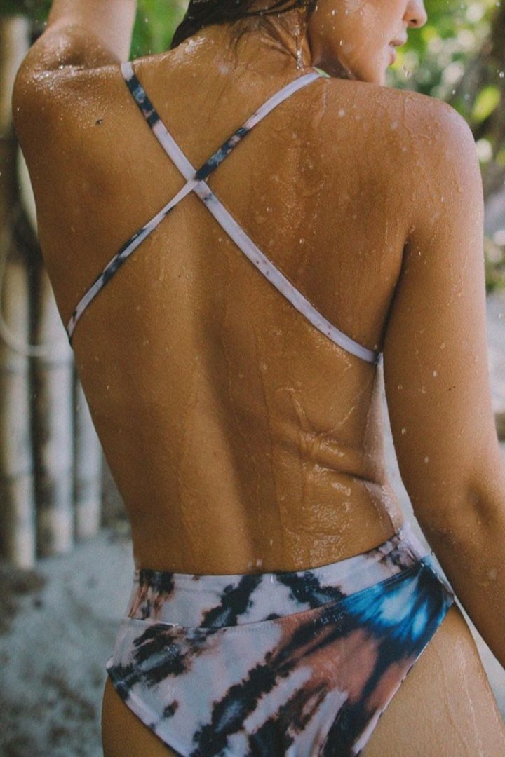 Tiger Tie-dye Bandage Multicolor Bikini Set - Fashionpara