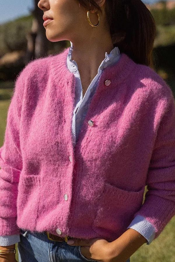 Falling for You Relaxed Cardigan with Pocket for Comfort