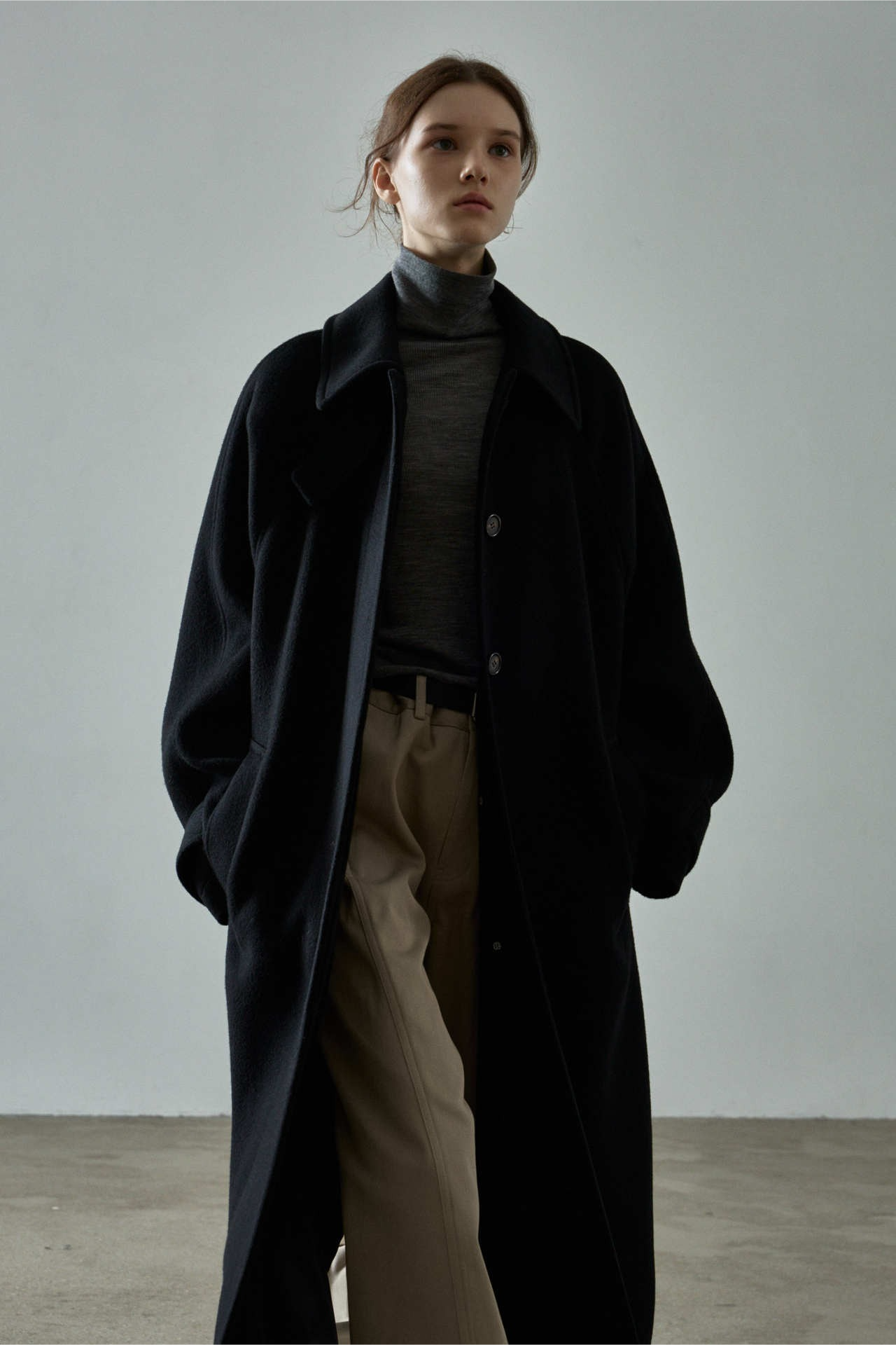 Wool Elegant Loose Extended Long Overcoat - Fashionpara