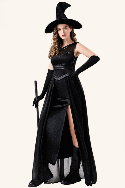 Black Vampire Witch Cosplay Stage Performance Maxi Dress