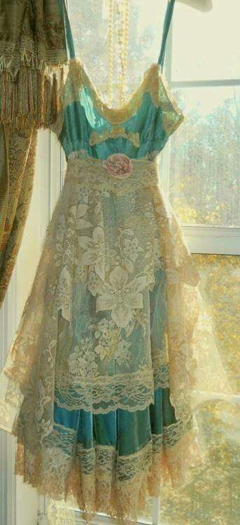 V Neck Lace Blue Prom Party Dress Homecoming Dress Birthday Outfit - Fashionpara