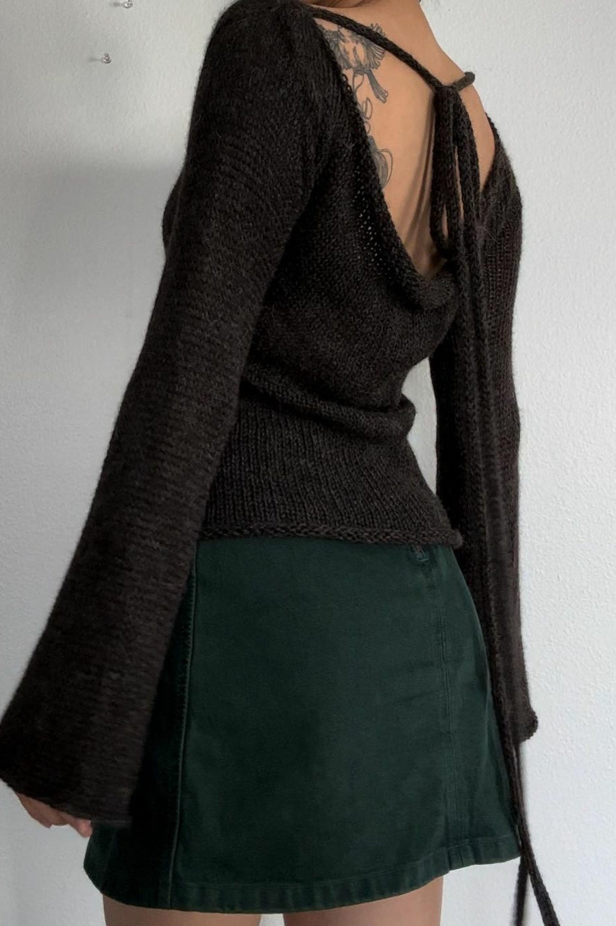 Sexy Backless Knit Sweater
