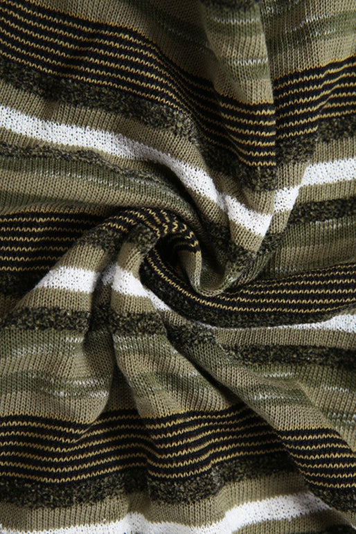 Striped Knit Open Back Bodycon Mini Dress 6