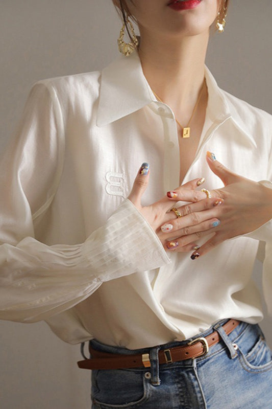 Retro Romantic Long Sleeve Top