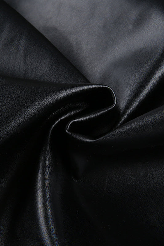 Trendy Cropped Faux Leather Coat for Stylish Comfort