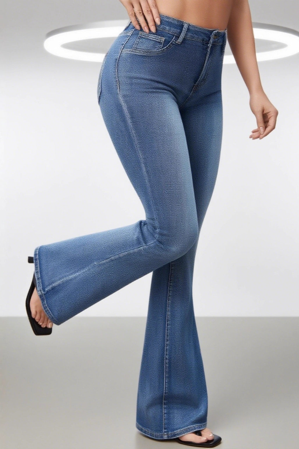 High Waist Slim Fit Denim Jeans