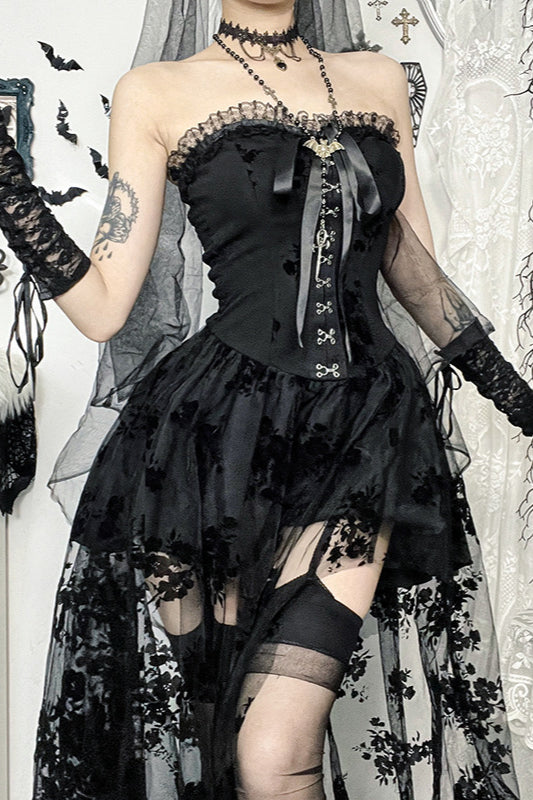 Sheer Lace Gothic Dress