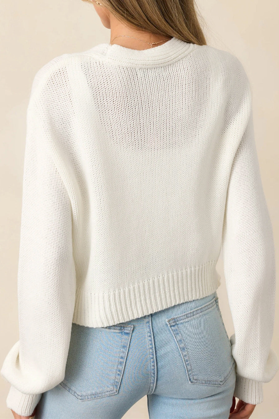 Elegant 3D Flower Buttoned Knit Cardigan for Stylish Comfort