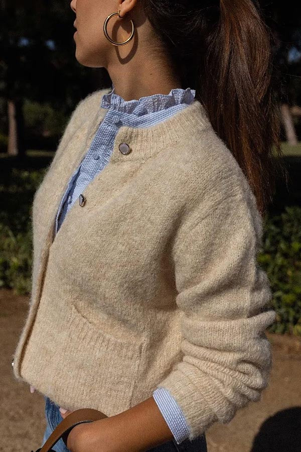 Falling for You Relaxed Cardigan with Pocket for Comfort
