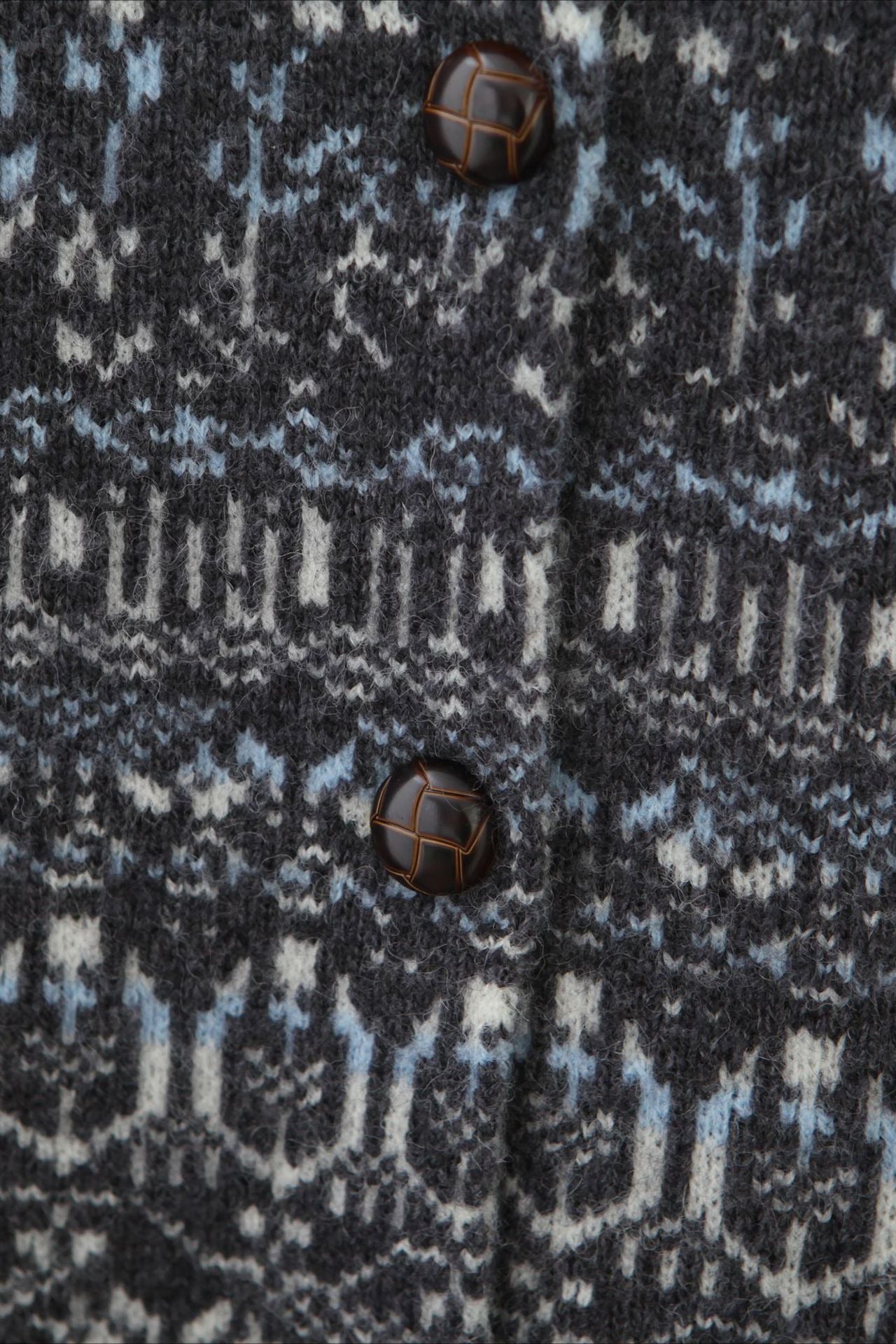 Colorblock Fair Isle Jacquard Knit Cardigan for Elegance