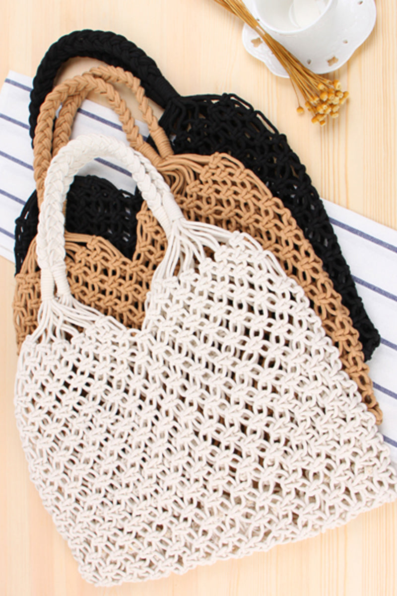 Beach Woven Straw Shopper Bag - Fashionpara